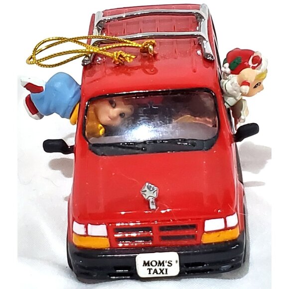 Enesco MOM'S TAXI Christmas Ornament Campbells Soup Kids in car windows DAMAGED - Picture 3 of 11